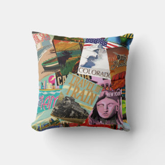 Vintage Travel Posters Cushion