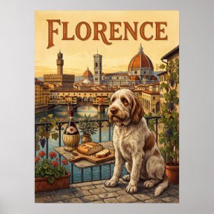 Vintage Travel Posters   Florence Italy Dog Duomo