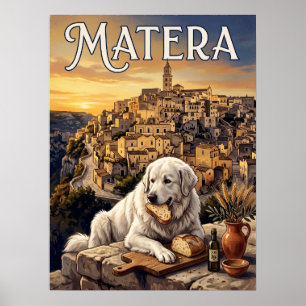 Vintage Travel Posters Matera Italy Dog