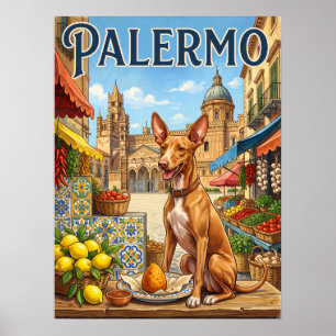 Vintage Travel Posters   Palermo Sicily Dog Aranci