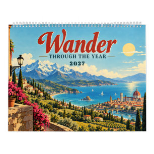 Vintage Travel Posters World Destinations Calendar