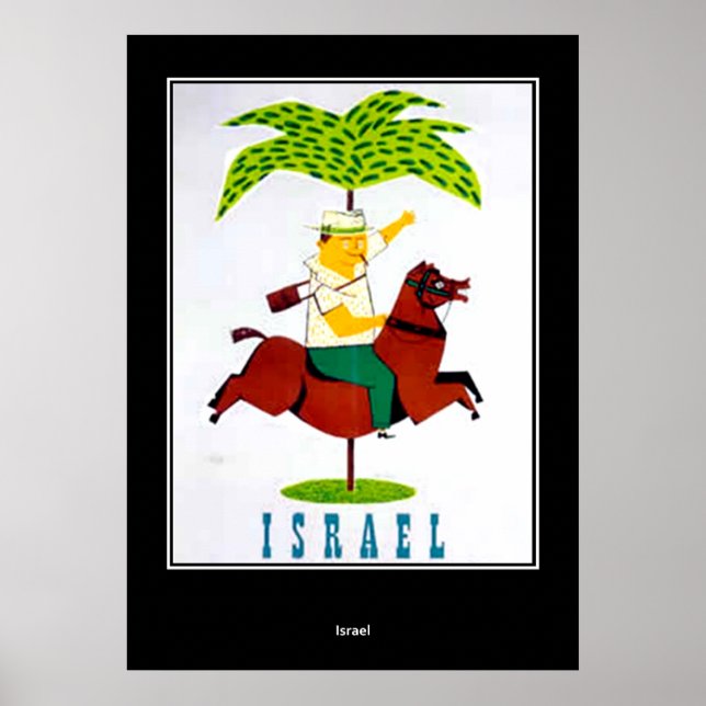 vintage Travel Print Poster Israel (Front)