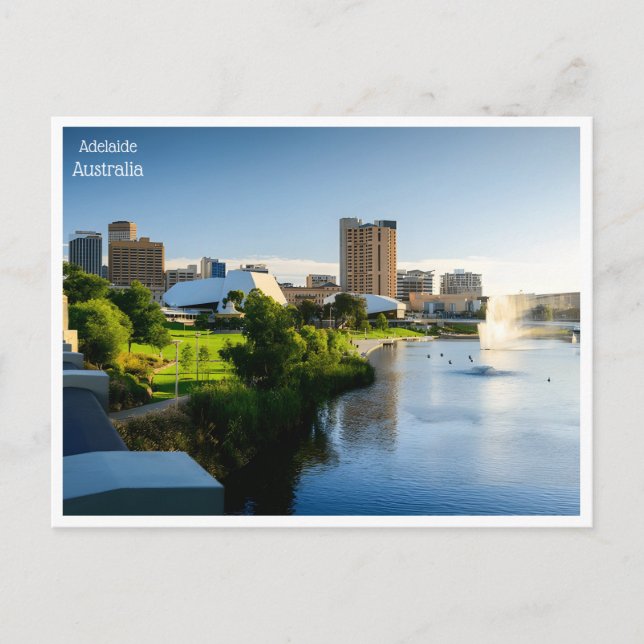 vintage travel retro Adelaide Australia Australie Postcard (Front)