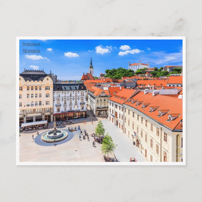 vintage travel retro bratislava Slovakia Slovaquie Postcard (Front)