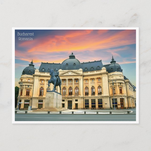 vintage travel retro bucharest Romania Roumanie  Postcard (Front)