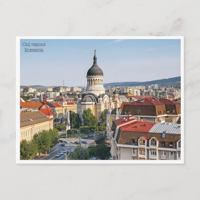 vintage travel retro Cluj napoca Romania Roumanie  Postcard (Front)