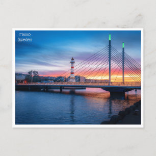 vintage travel retro Malmö Sweden Suède Tourism Postcard