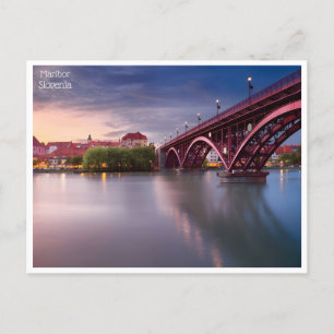 vintage travel retro Maribor Slovenia Slovénie Postcard