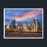 vintage travel retro Perth Australia Greater Perth Postcard<br><div class="desc">vintage,  retro,  travel,  modern,  watercolor,  Perth,  Australia,  australie,  tourism, </div>