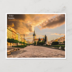 vintage travel retro Prešov Slovakia Slovaquie Postcard