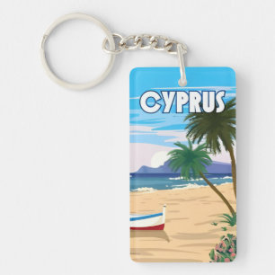 vintage travel retro souvenir Cyprus Tourism Key Ring