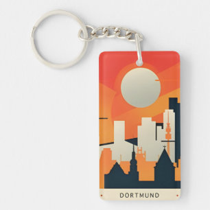 vintage travel retro souvenir Dortmund Germany Key Ring