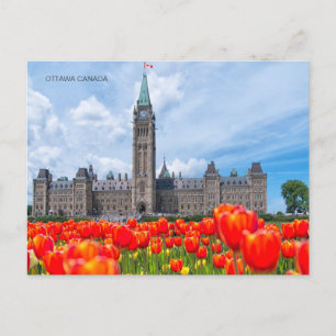 vintage Travel retro watercolor Ottawa Canada Postcard