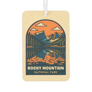 Vintage Travel Rocky Mountain National Park Retro Car Air Freshener