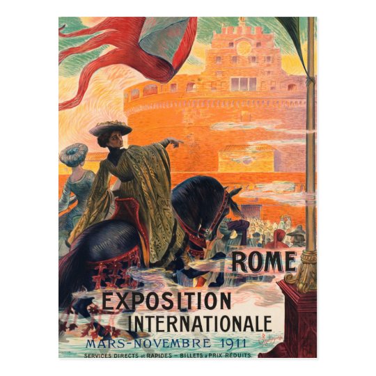Vintage travel Rome Italy - Postcard