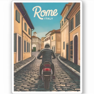 Vintage Travel Rome Italy Retro Graphic