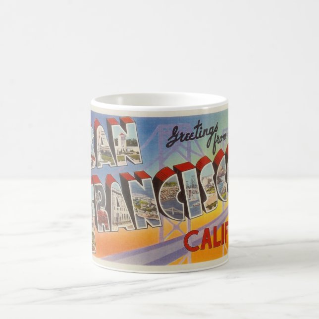 Vintage Travel San Francisco Coffee Mug (Center)