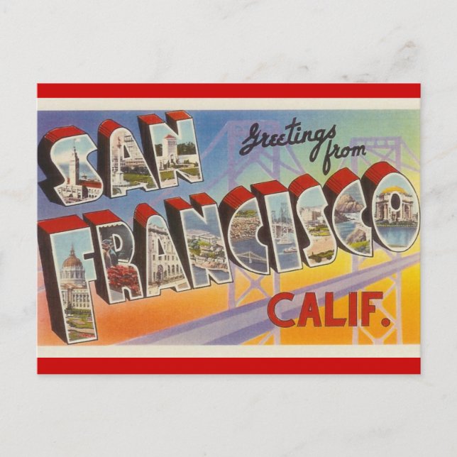 Vintage Travel San Francisco Postcard (Front)