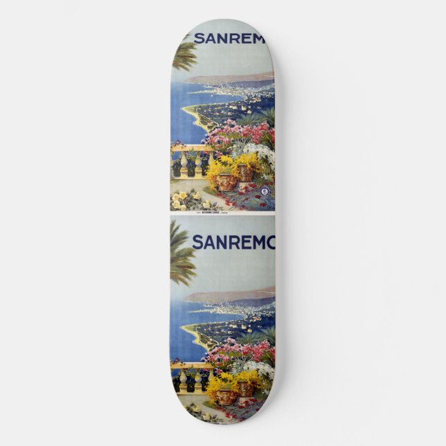 Vintage Travel Sanremo Italy skateboards (Front)