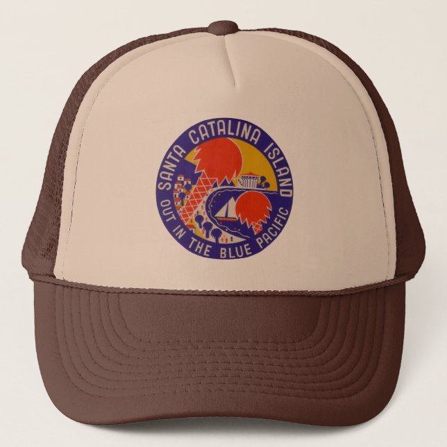 Vintage Travel - Santa Catalina Island Trucker Hat (Front)