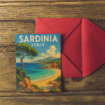 Vintage Travel Sardinia Italy Postcard<br><div class="desc">This is a beautiful Sardinia Italy postcard showing the iconic beach scenery of the italian travel destination in the mediterranean sea. Works great as a travel souvenir and gift idea for every tourist and visitor of the famous european destination in Bella Italia. Purchase now.</div>