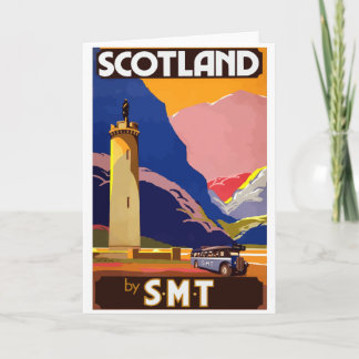 Vintage travel Scotland greeting card