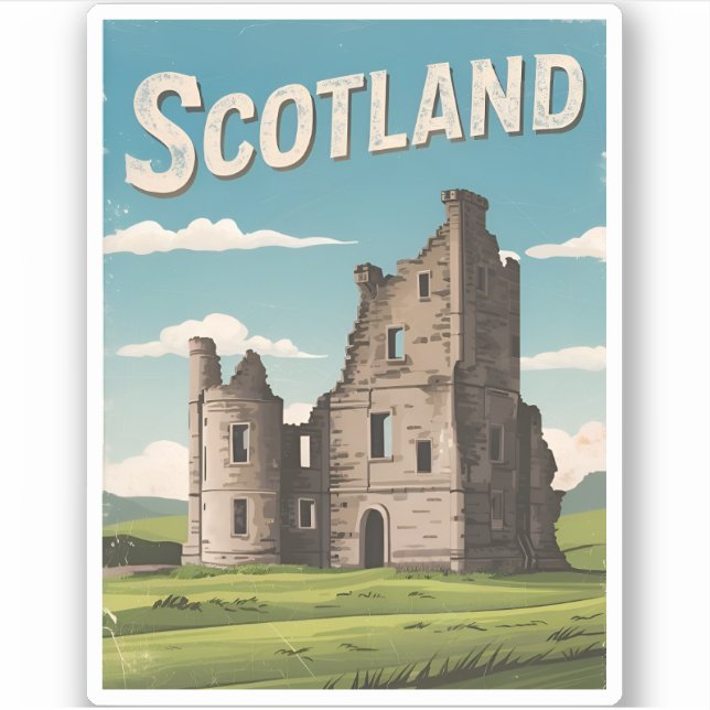 Vintage Travel Scotland Highlands Retro Scenic (Front)