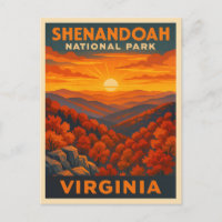 Vintage Travel Shenandoah National Park Virginia