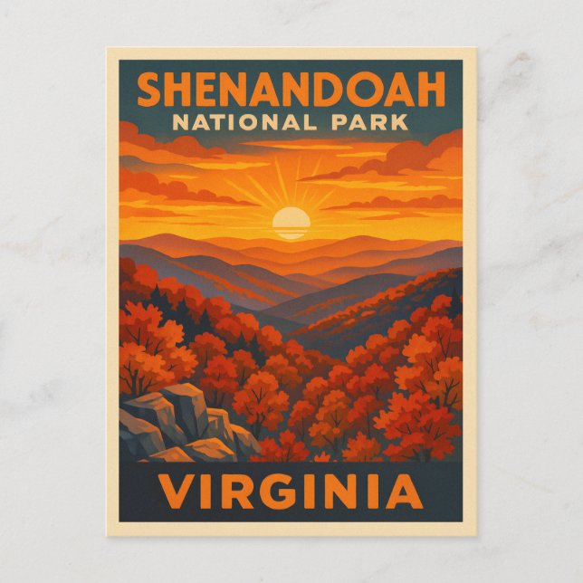 Vintage Travel Shenandoah National Park Virginia Postcard (Front)