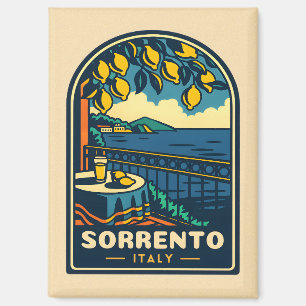 Vintage Travel Sorrento Italy Coastal Retro Scenic Magnet