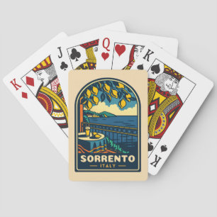 Vintage Travel Sorrento Italy Coastal Retro Scenic Playing Cards