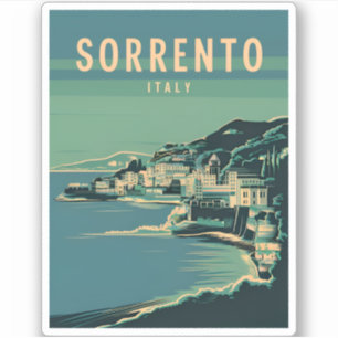 Vintage Travel Sorrento Italy Retro Graphic