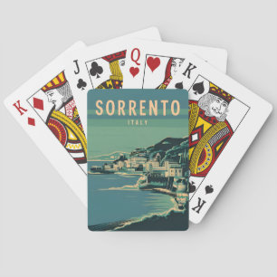 Vintage Travel Sorrento Italy Retro Graphic Playing Cards