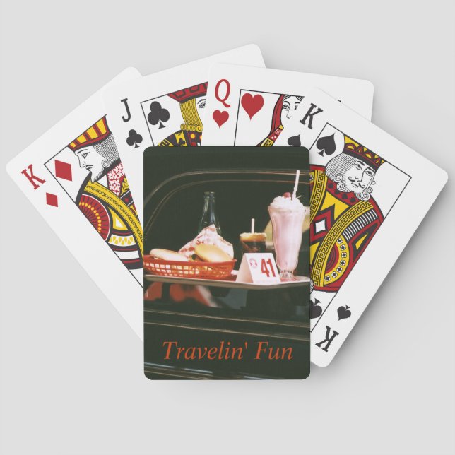 Vintage Travel Souvenir Playing Cards (Back)