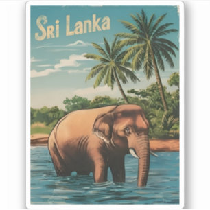 Vintage Travel Sri Lanka Ceylon Retro Scenic