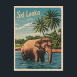 Vintage Travel Sri Lanka Ceylon Retro Scenic Postcard<br><div class="desc">Embrace the magic of Sri Lanka and celebrate its enduring legacy with this enchanting retro travel-inspired design. Overflowing with nostalgia and vintage charm,  this design pays homage to the teardrop-shaped island,  known for its lush landscapes,  ancient ruins,  and vibrant culture.</div>