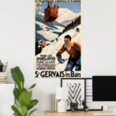 Vintage Travel - St Gervais - Les Bains - France Poster (Home Office)