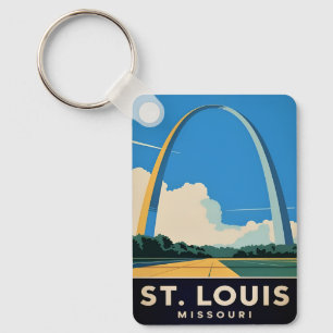 Vintage Travel St Louis Missouri Gateway Arch Key Ring