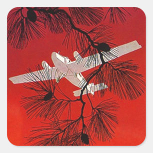 Vintage Travel Stickers Plane Aeroplane Prop FW Wh