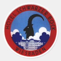 Vintage Travel Stickers Wiesbaden Germany Alps mtn