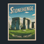 Vintage Travel Stonehenge England Retro Graphic Postcard<br><div class="desc">Embrace the magic of Stonehenge and celebrate its timeless allure with this unique vintage inspired design. Overflowing with nostalgia and timeless allure,  this design captures the enigmatic stone circle in a retro aesthetic reminiscent of classic travel posters from yesteryear.</div>