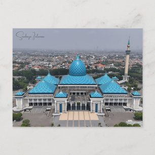 Vintage travel Surabaya Indonesia asia city retro  Postcard