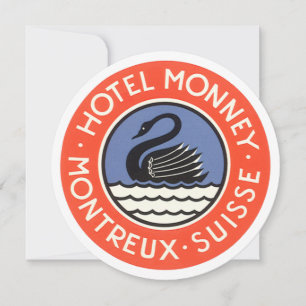 Vintage Travel, Swan Bird Hotel Monney Switzerland