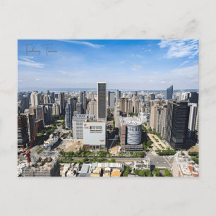 Vintage travel Taichung Taïwan asia city retro  Postcard