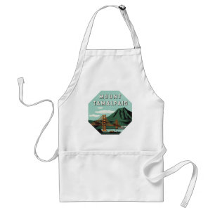 Vintage Travel, Tamalpais Mountain or Mount Tam Standard Apron