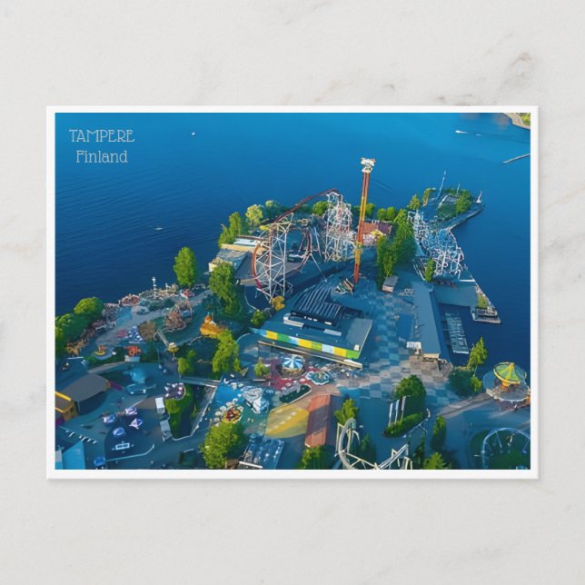 vintage travel Tampere Finland Finlande tourism Postcard (Front)