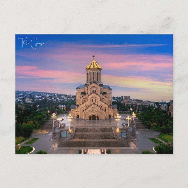 vintage travel Tbilisi Georgia Buildings Cityscape Postcard (Front)