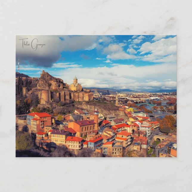 vintage travel Tbilisi Georgia Buildings Cityscape Postcard (Front)