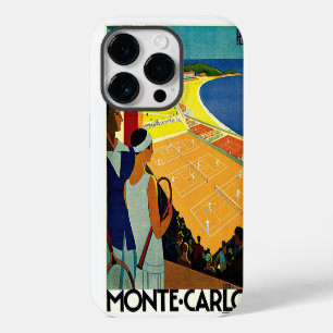 Vintage Travel, Tennis, Sports, Monte Carlo Monaco iPhone 14 Pro Case