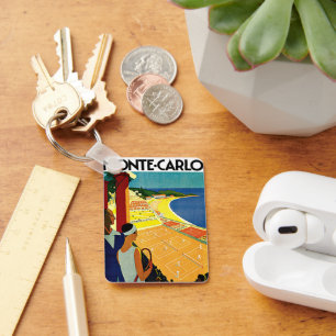 Vintage Travel, Tennis, Sports, Monte Carlo Monaco Key Ring